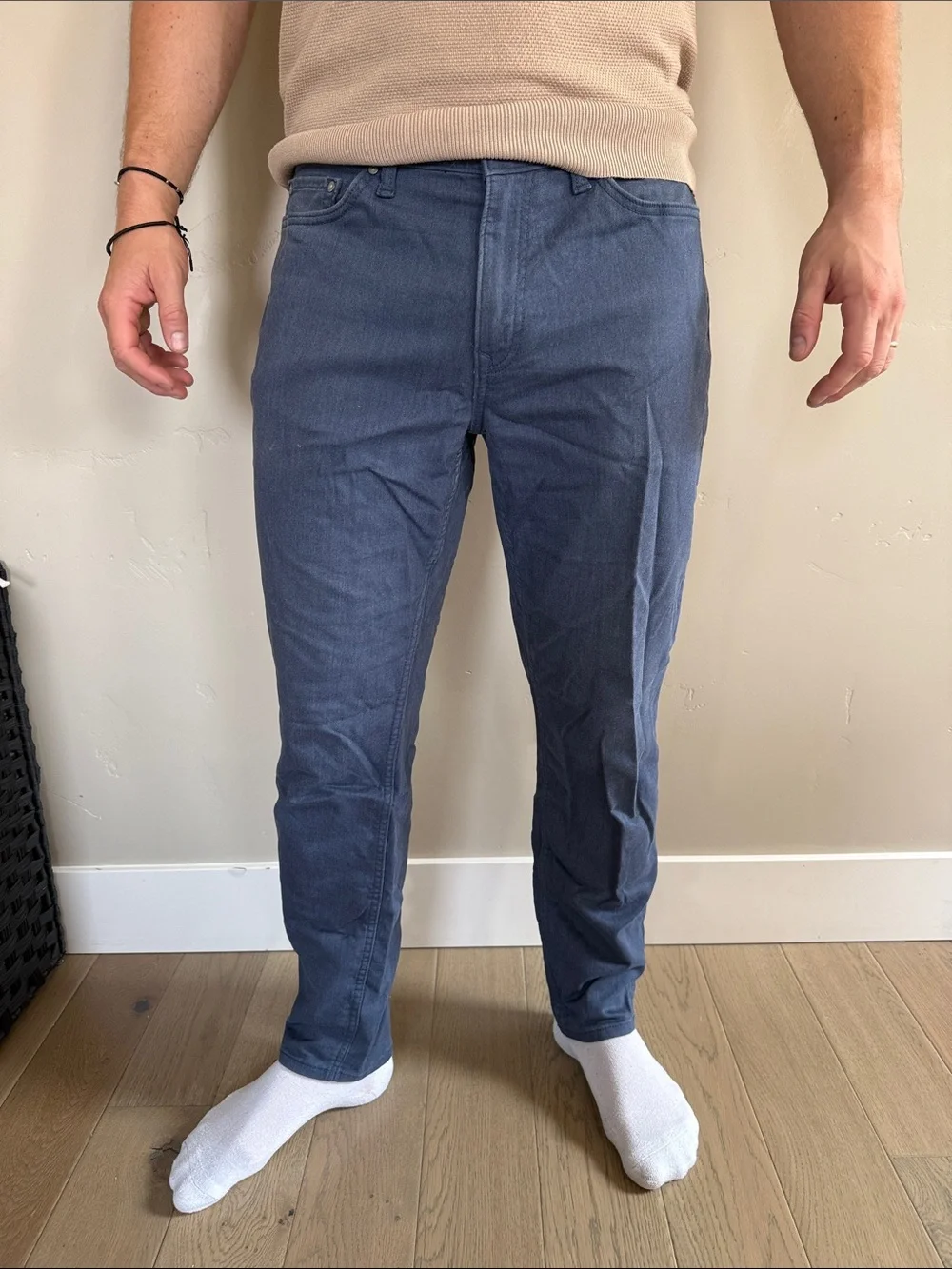 Banana Republic Men's Slim Straight Pants in Denim Blue